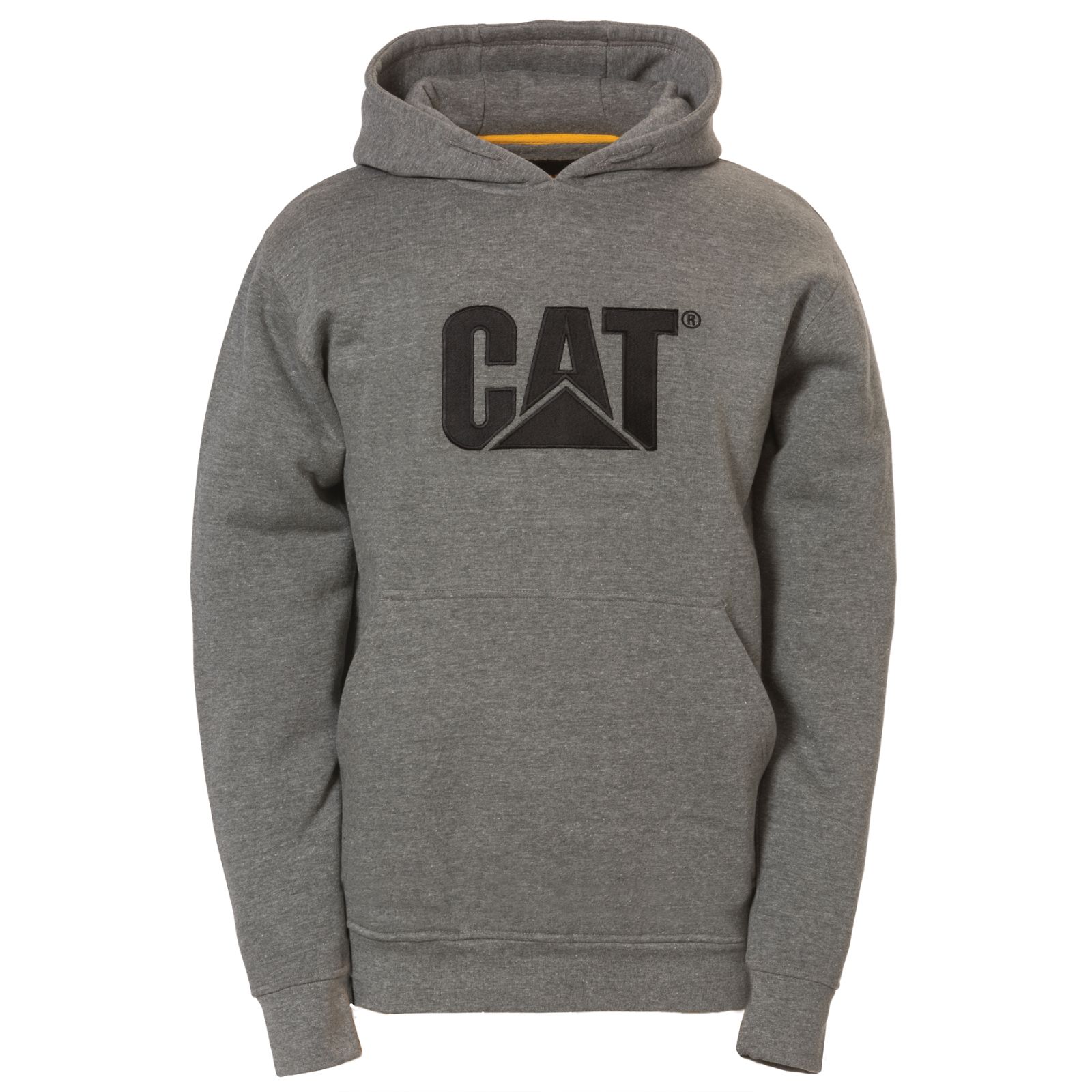 Caterpillar Trademark Hooded Philippines - Mens Sweatshirts - Grey 28507ELAJ